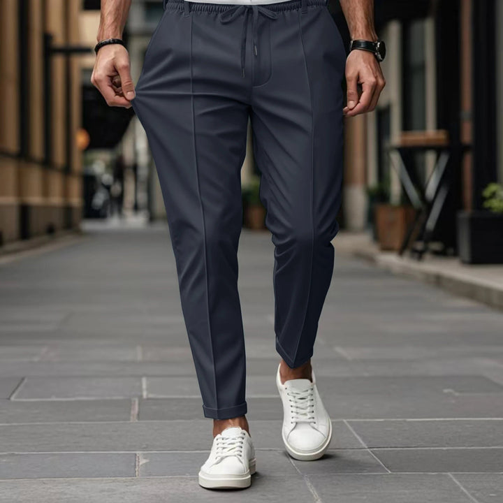 LAURENT MONACO | SLIM FIT CHINO PANTS WITH DRAWSTRING FOR MEN