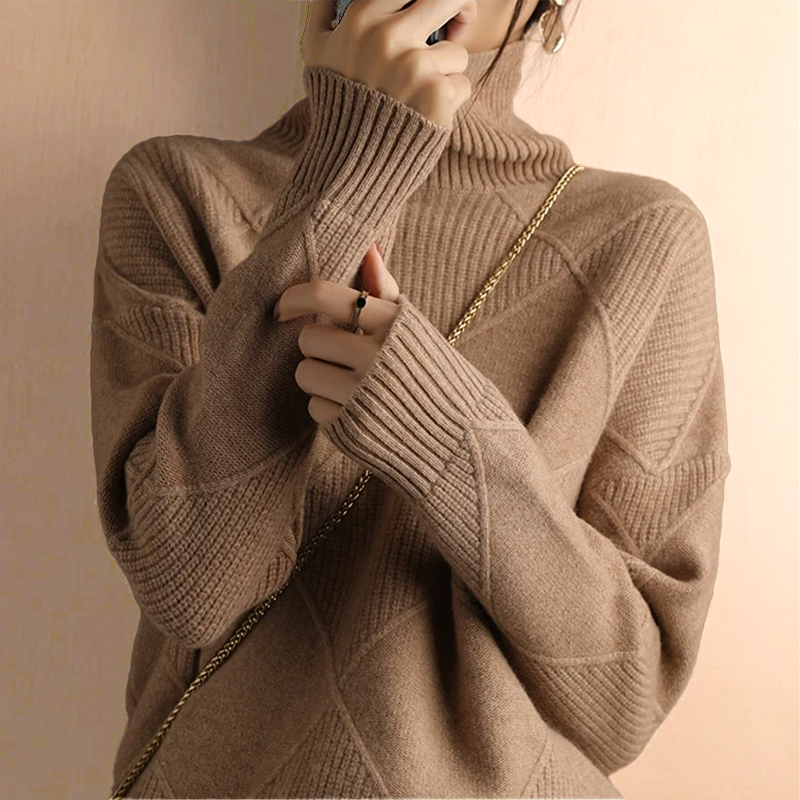 Lina - Comfortable High Neck Sweater