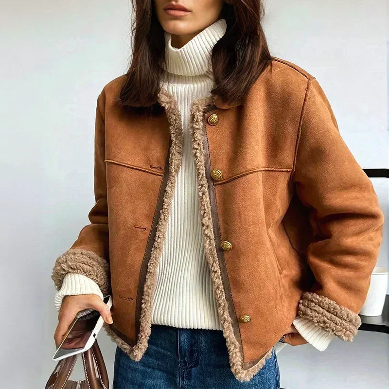 Addison Chic Faux Shearling Jacket - Elena Harper