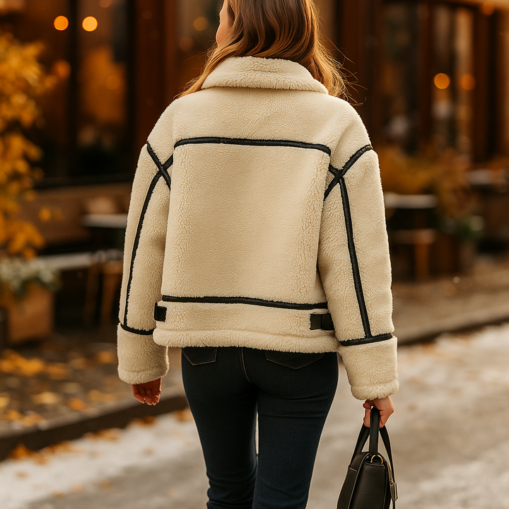 Women’s Plush Jacket with Defined Edges - Salma