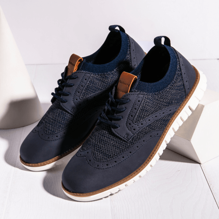 Men's Knit Wingtip Brogue Shoes