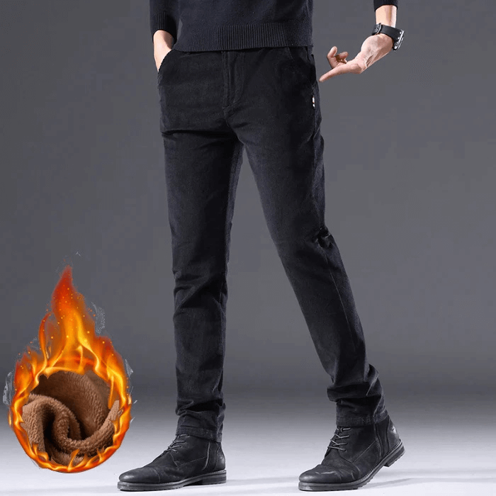 Men's Fleece Corduroy Winter Pants