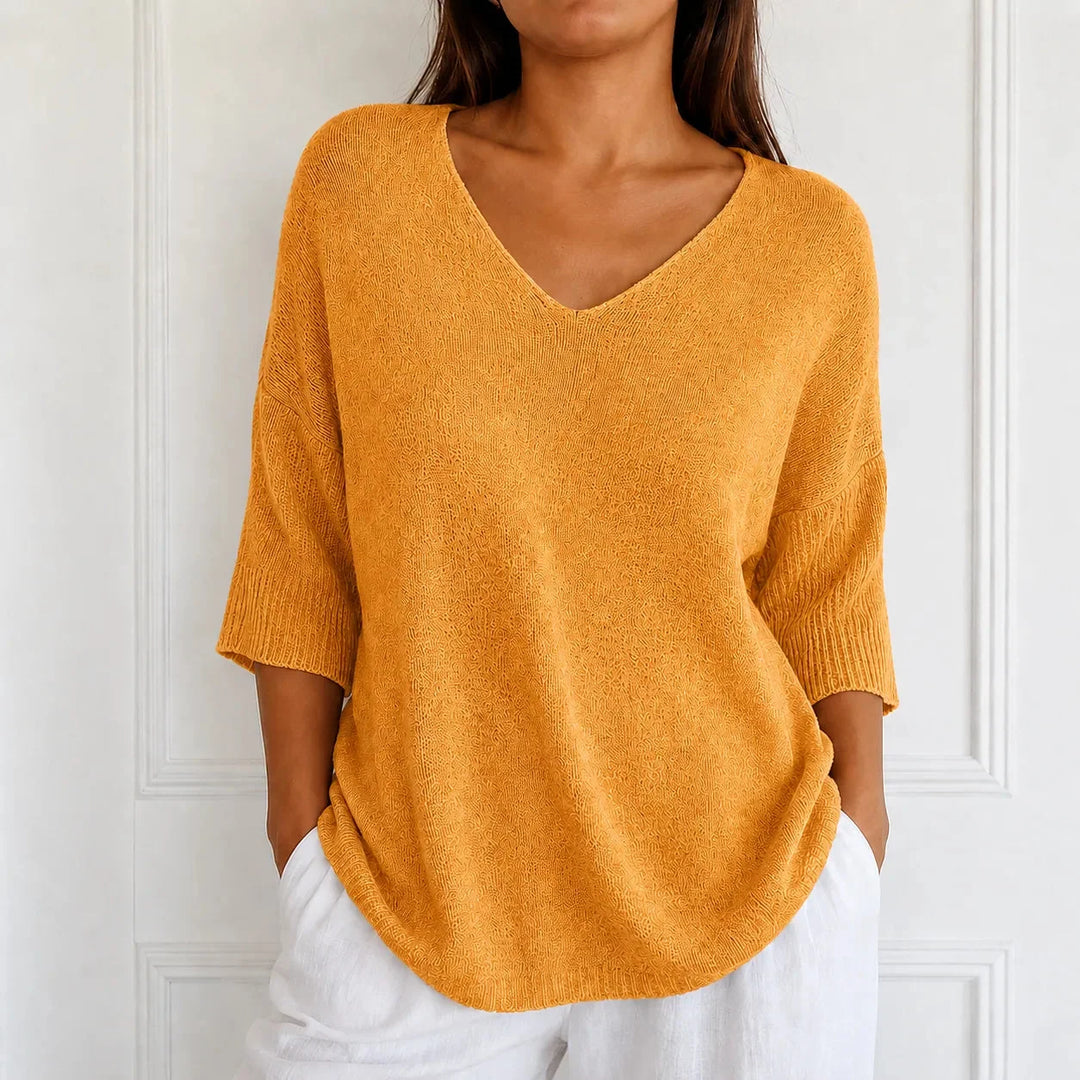 Maya | Casual and Stylish Women's Knit Tunic Top with V-Neck