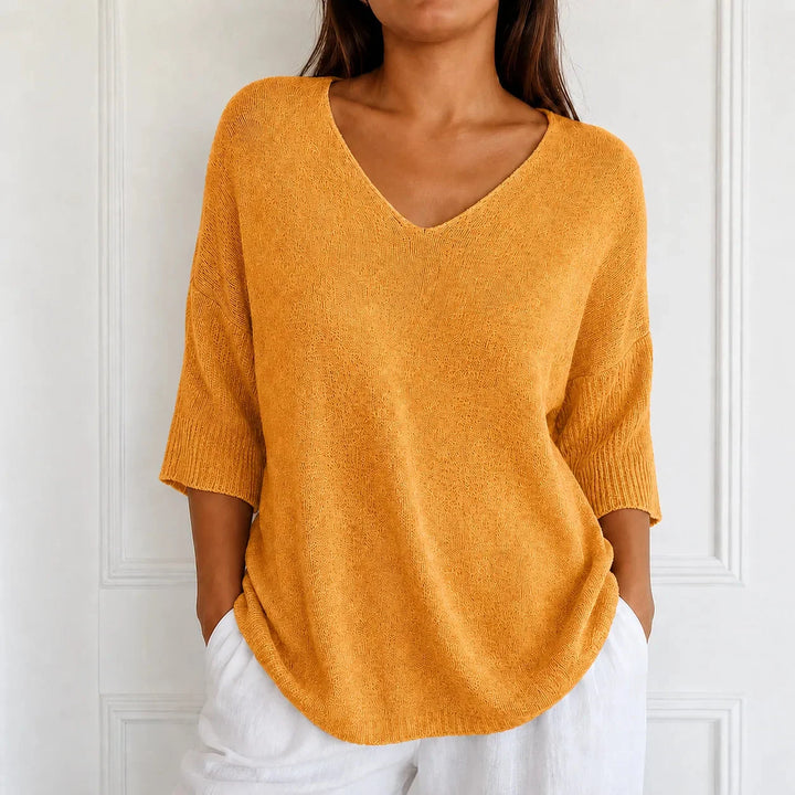 Maya | Casual and Stylish Women's Knit Tunic Top with V-Neck