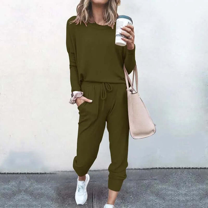 Women's Loose Tracksuit Set for Casual Comfort - Elena Harper