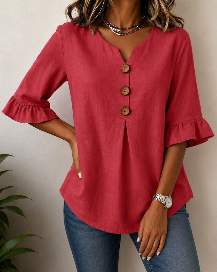 Amelie | Belly-Camouflaging Blouse with Buttons