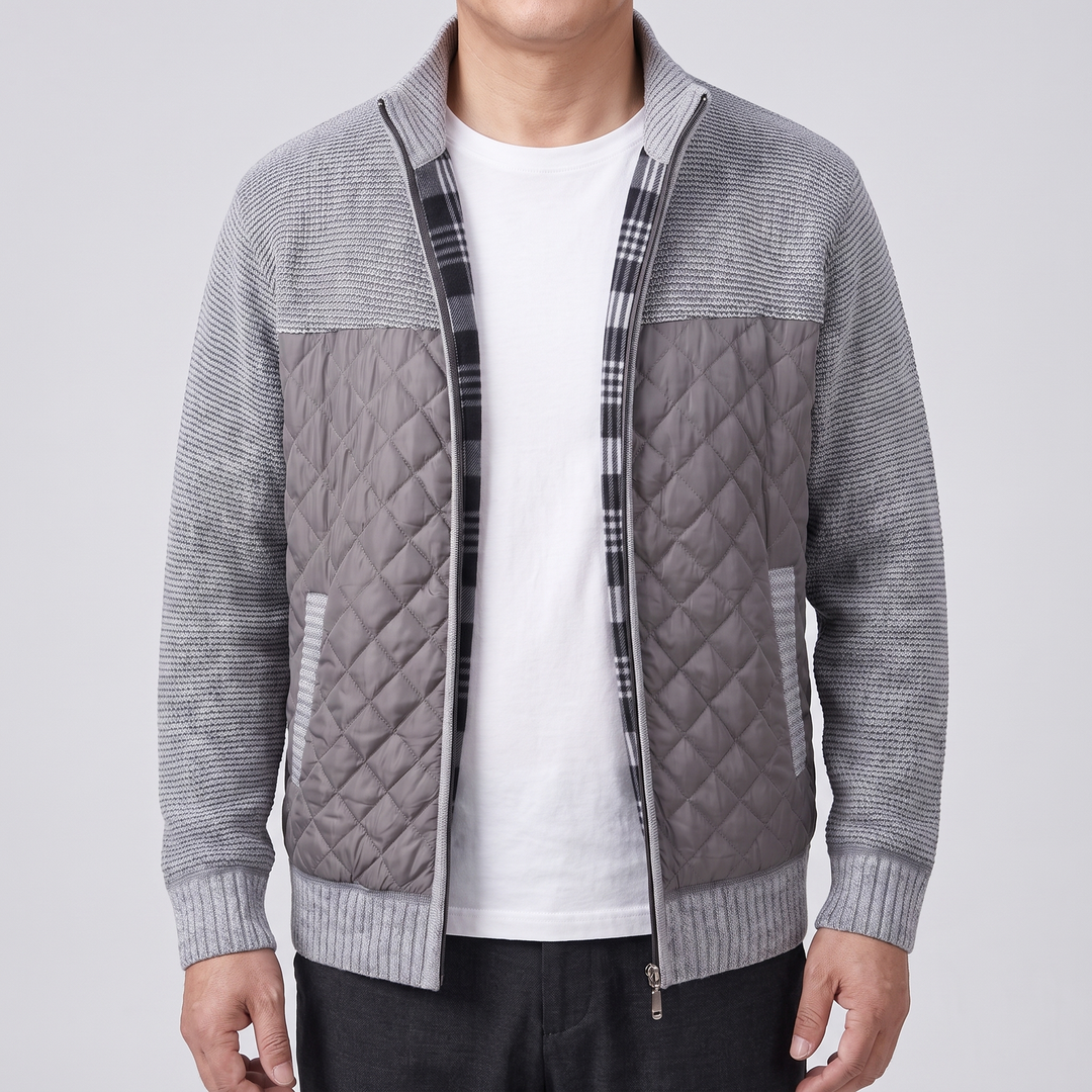 Maximilian | Elegant Quilted Jacket with Zipper