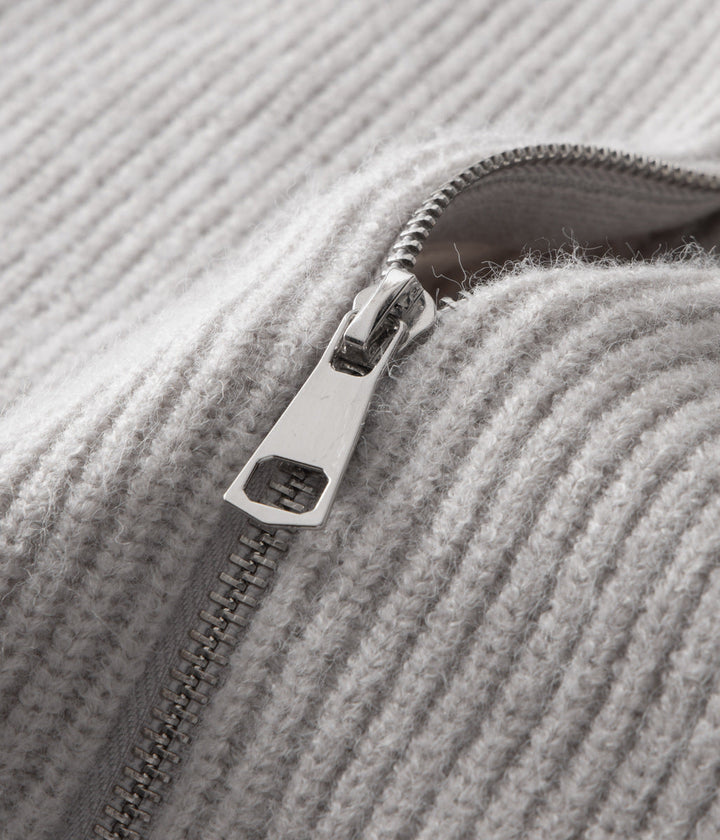 Emma & Rose merino wool zip-up cardigan — premium winter knitwear