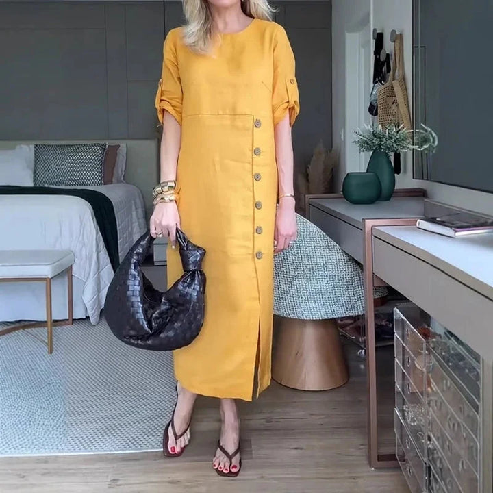 Ashly Elegant Midi Dress, view 5 - Elena Harper