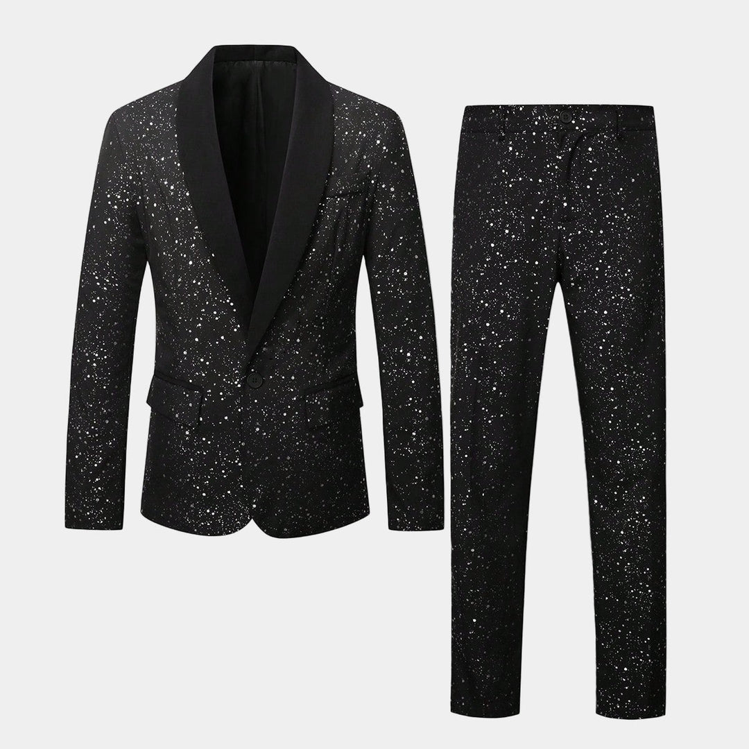 Glitter Suit with Blazer and Trousers for Men