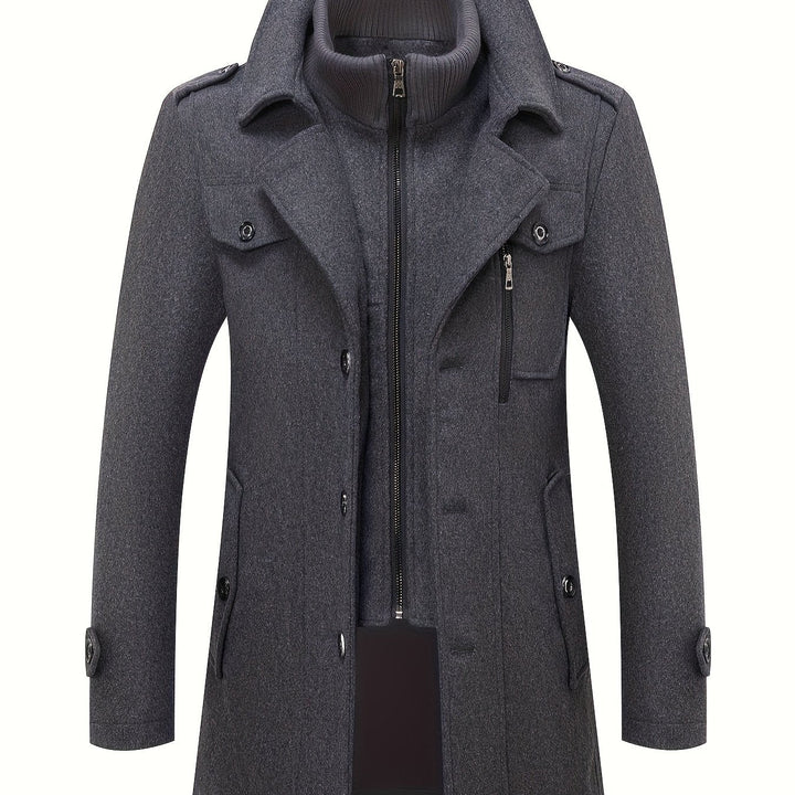 LAURENT MONACO | MEN'S WIDE COLLAR BUTTON JACKET