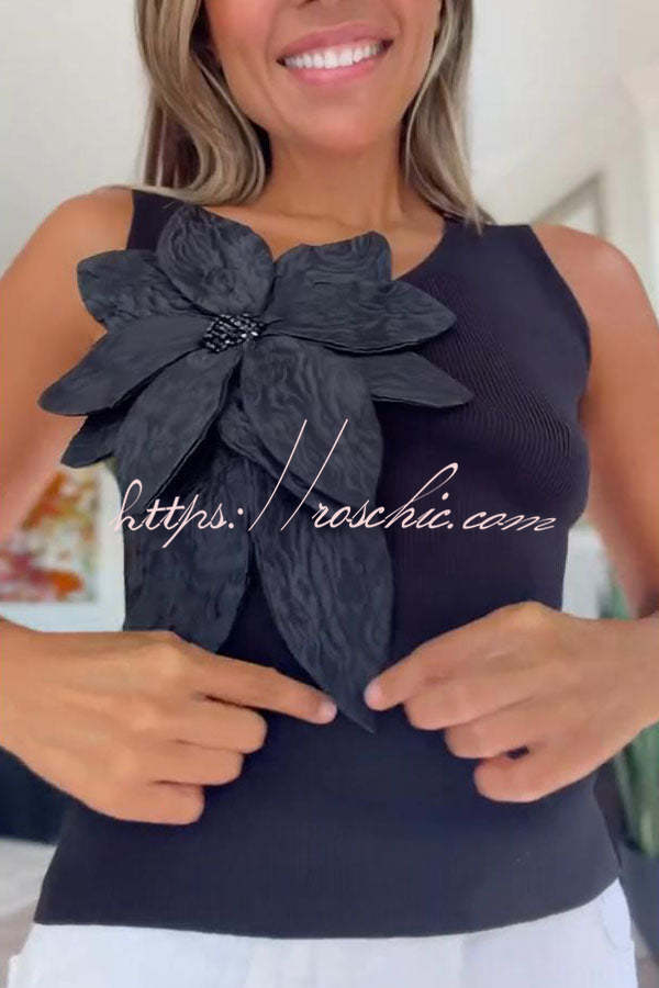Flora 3D Beaded Floral Top
