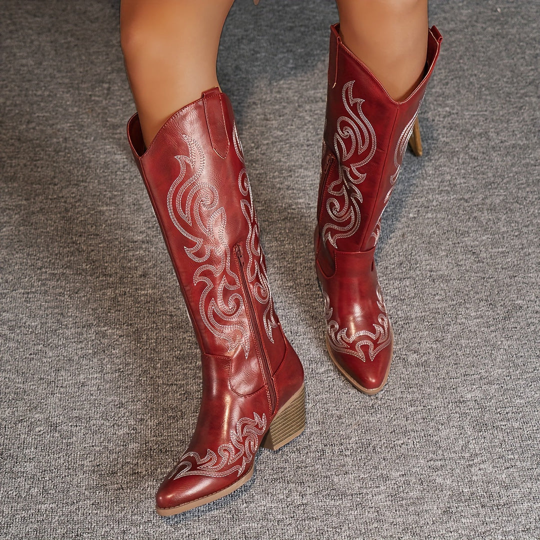 Elisa | Classic Western Cowboy Boots with Comfortable Calf Width