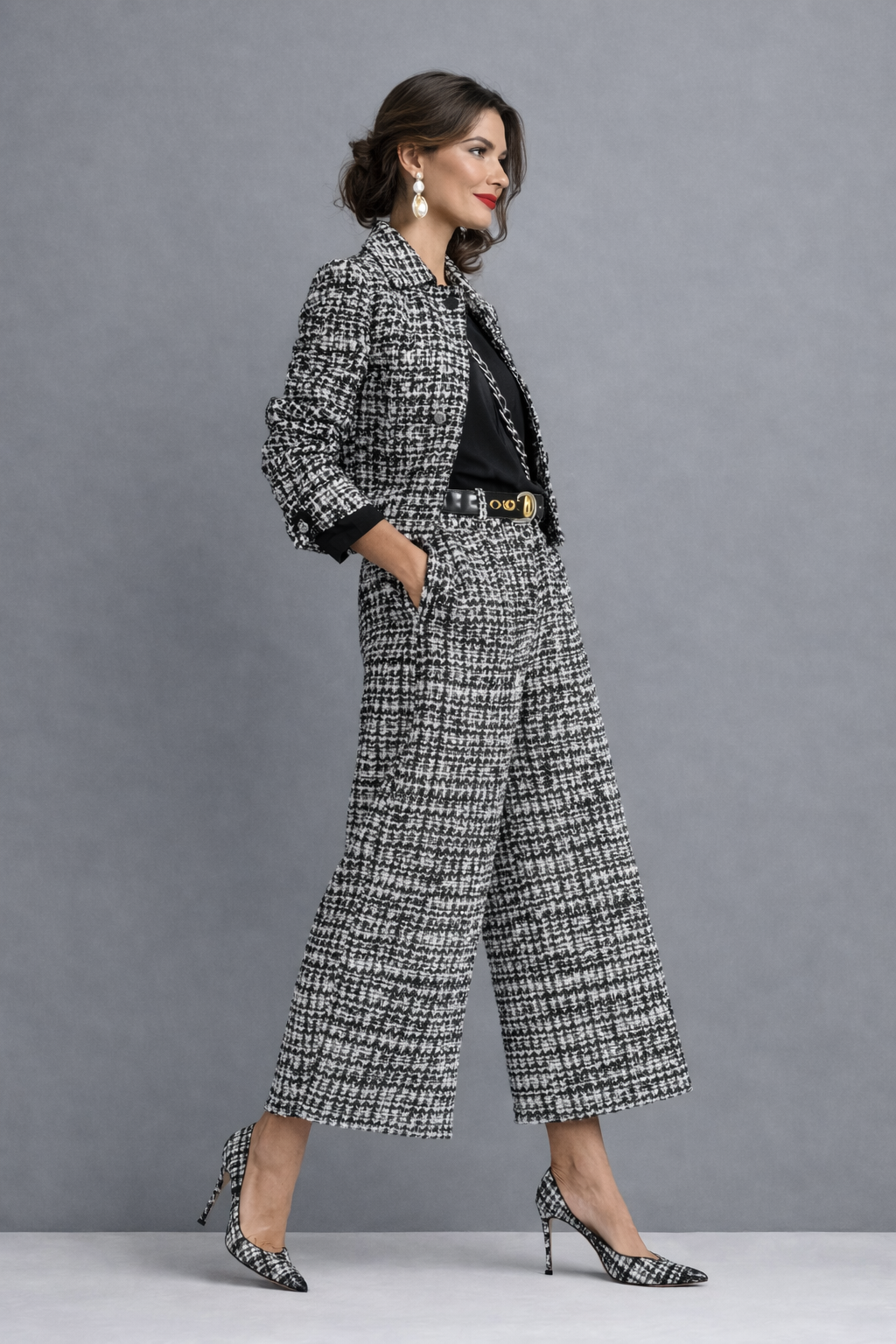 Zyra™ | Elegant Two-Piece Tweed Set