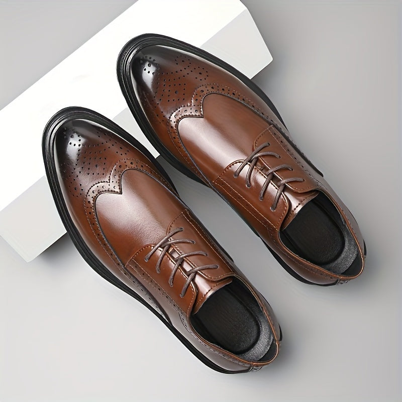 Men's Derby Shoes with Perforations