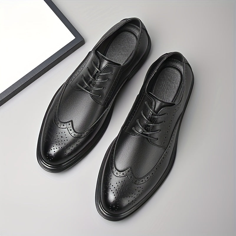 Men's Derby Shoes with Perforations