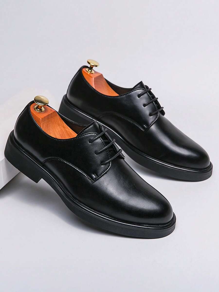 Men's Derby Shoes with Round Toe - Elena Harper