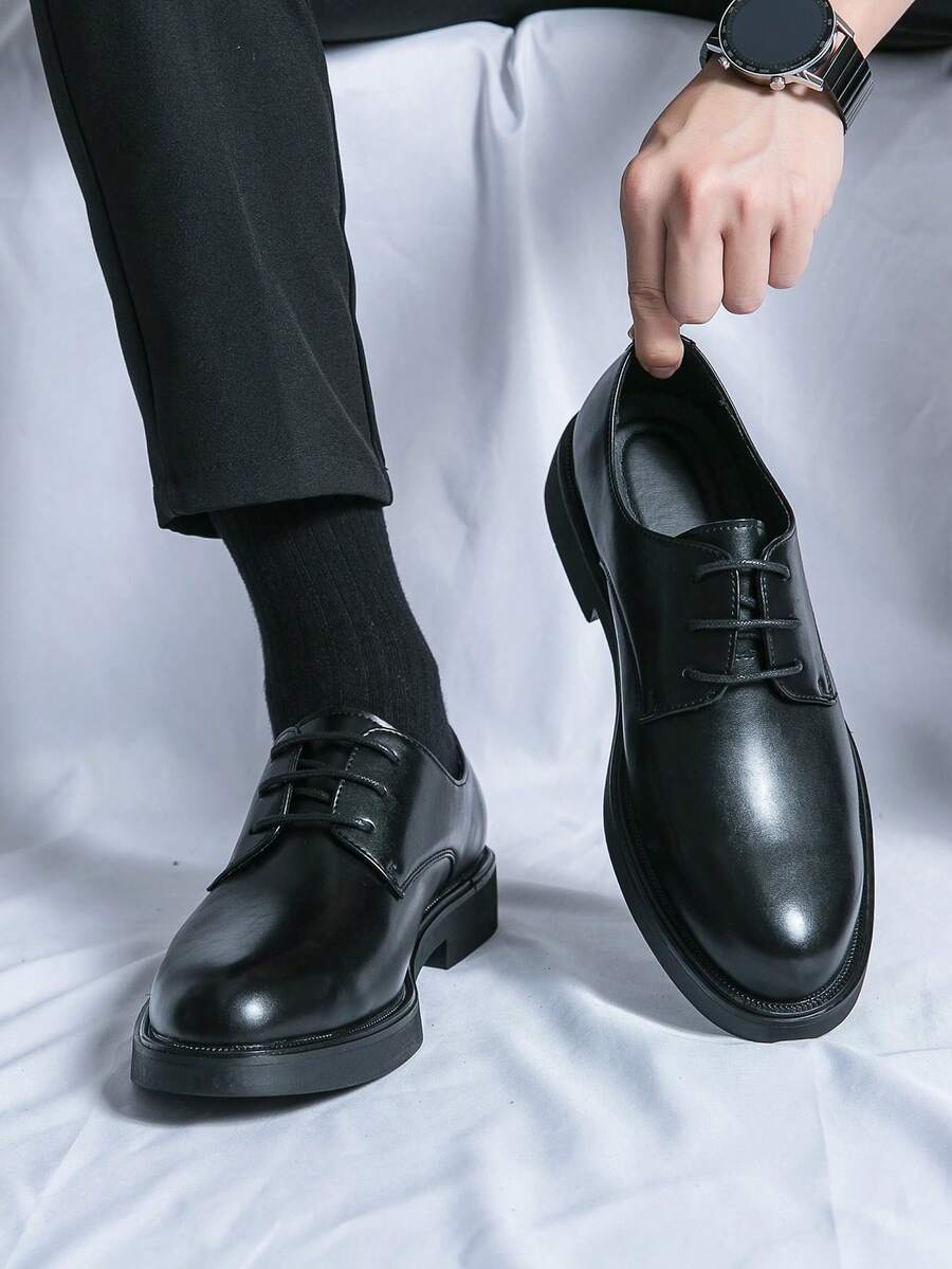 Men's Derby Shoes with Round Toe - Elena Harper
