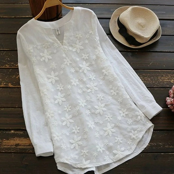 Women's Long-Sleeved Top for Versatile Everyday Style, view 2 - Elena Harper