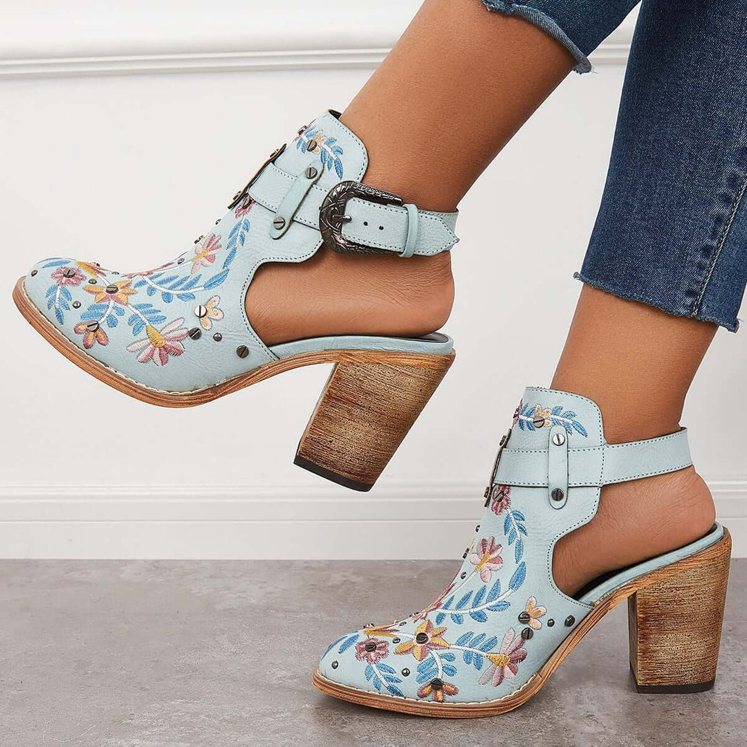 Nina - Floral Embroidery Shoes