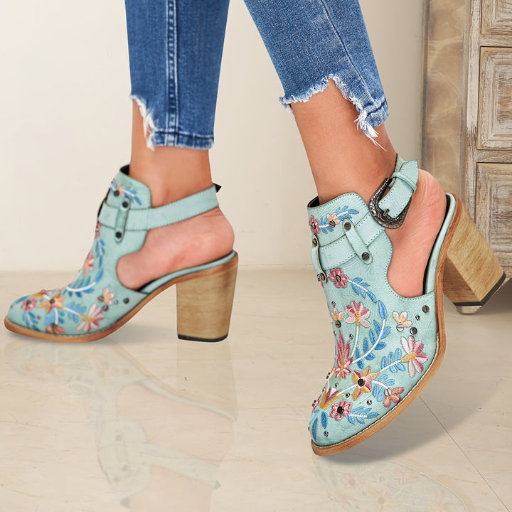 Nina - Floral Embroidery Shoes