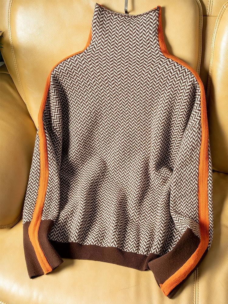 Clémence™  |  Striped Roll Neck Jumper
