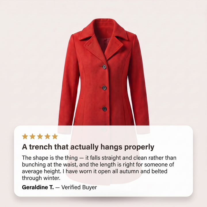 Caroline | Comfortable and Elegant Classic Trench Coat