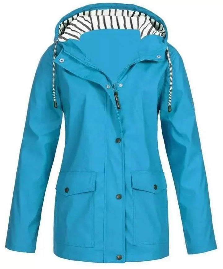 Women's Waterproof Hooded Jacket with Practical Pockets