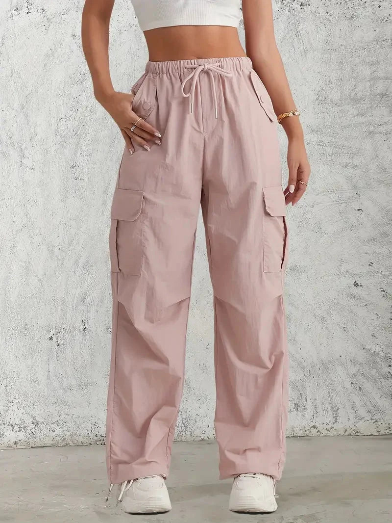 Clara Trendy and Functional Women's Cargo Pants, view 3 - Elena Harper