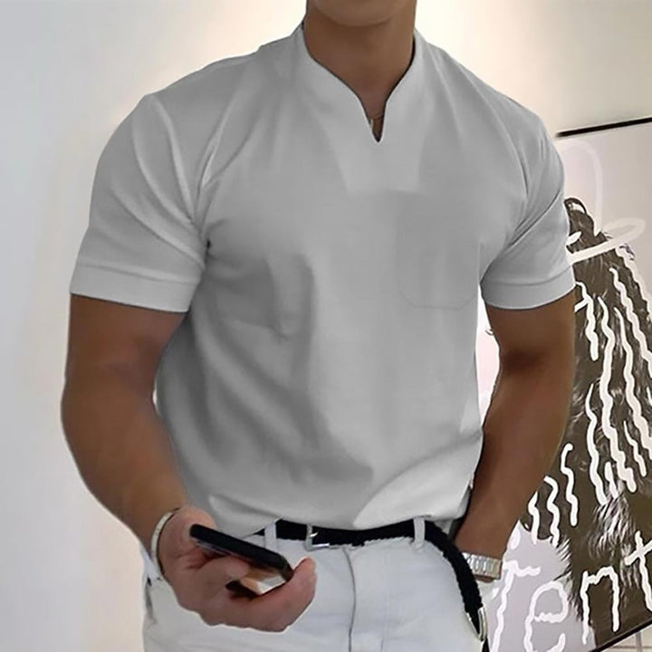 David | Modern Men's Polo Shirt with Textured Collar