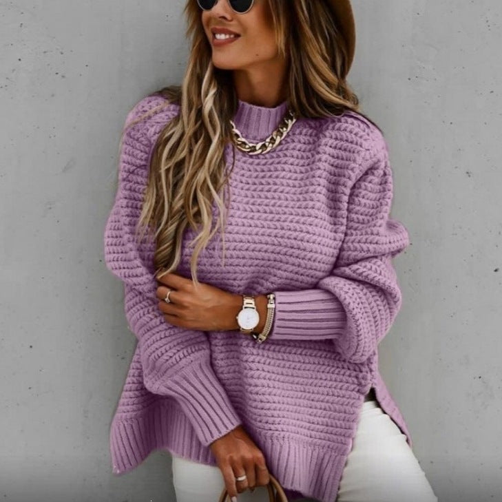 Women's Knit Sweater - Casual and Comfortable Long Sleeves