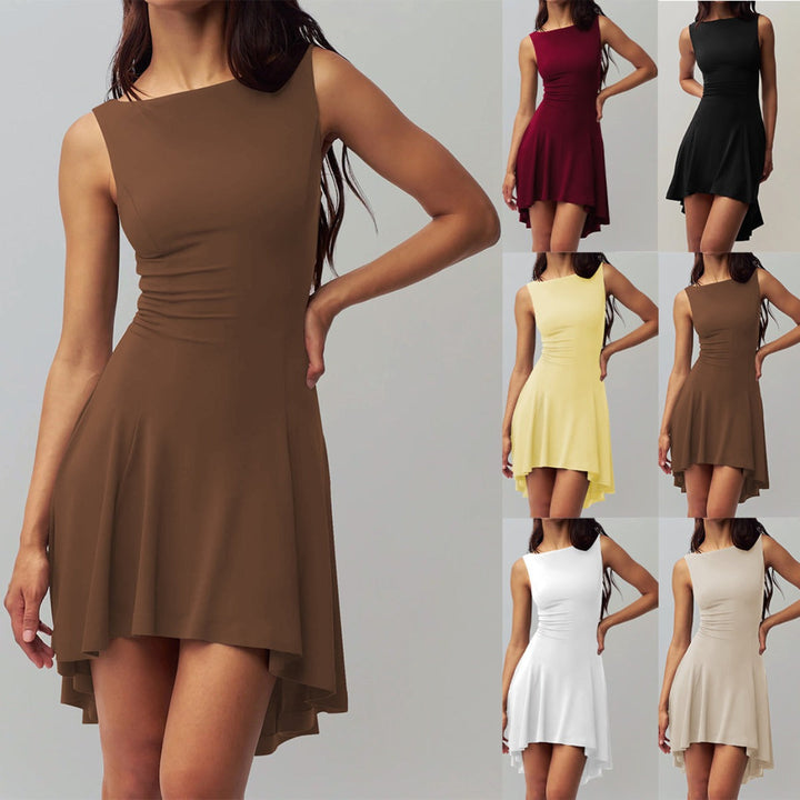 Sleeveless Dress with Collar Élara - Elena Harper
