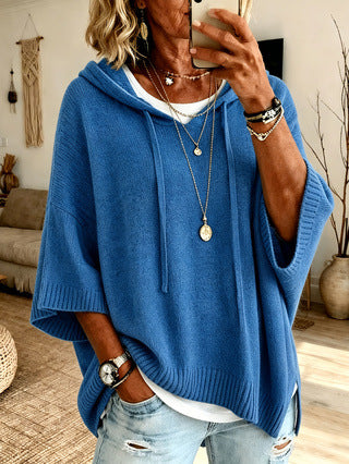 Oversized Soft Knit Hoodie for Women