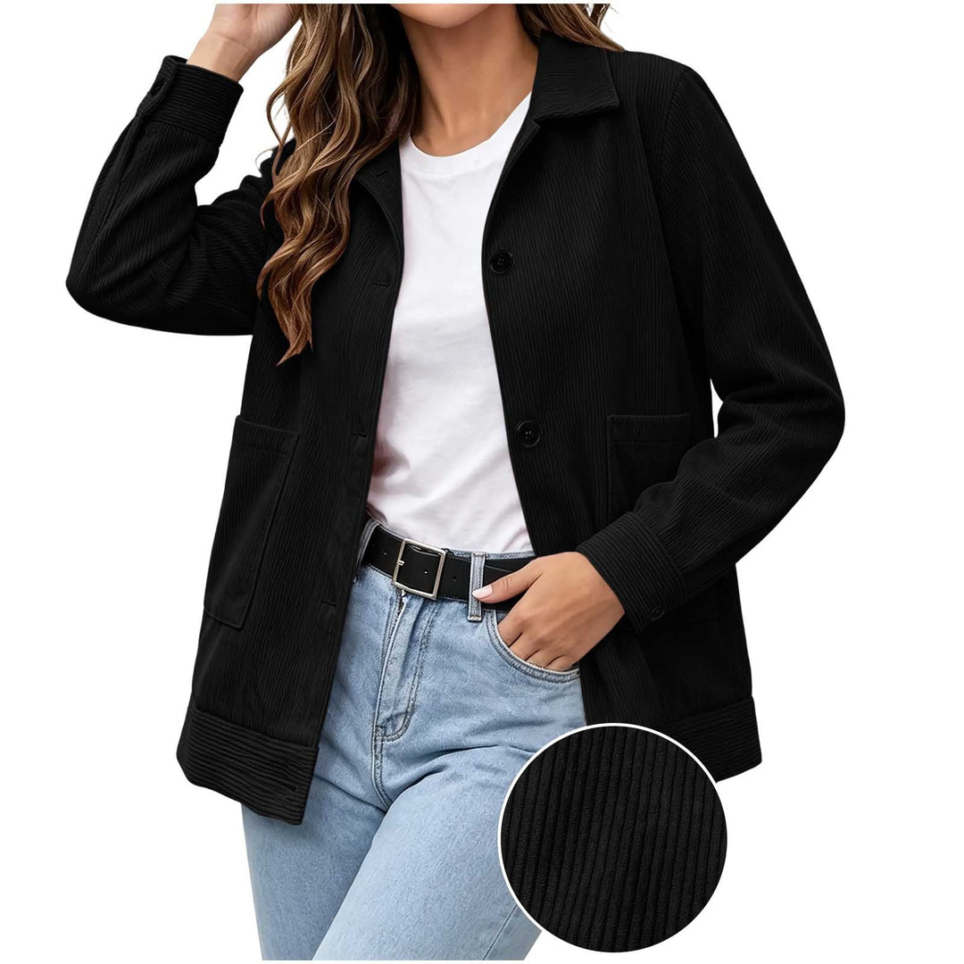 Women's Casual Blazer with Lapels - Simple and Polished