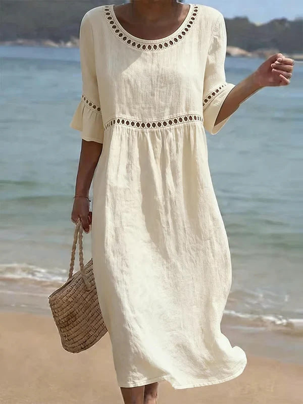 Women's Midi Dress with Tummy Control - Elegant and Flattering