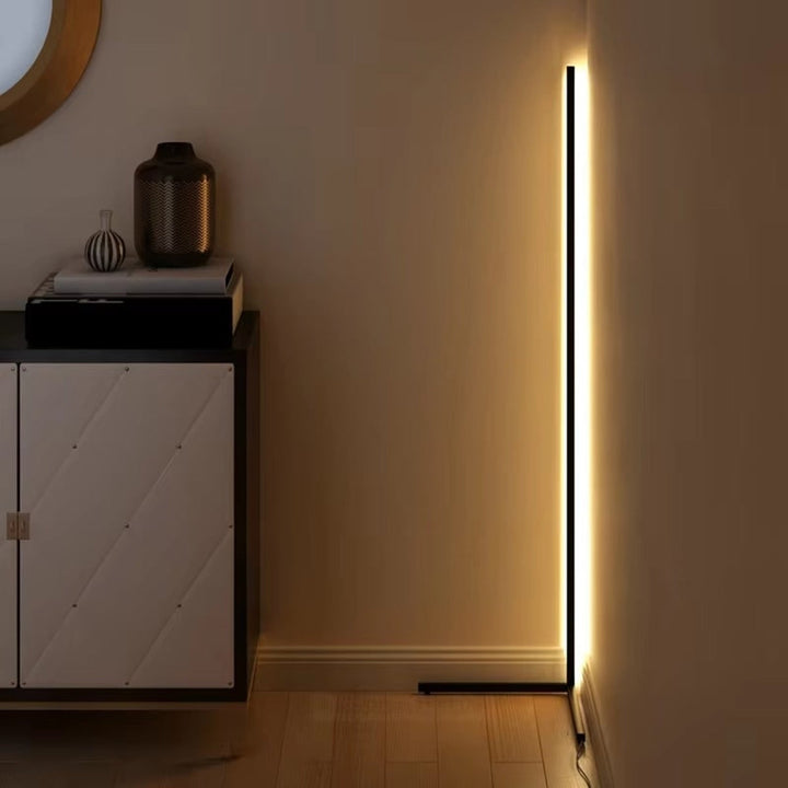 Dimmable LED Corner Floor Lamp With Remote Control