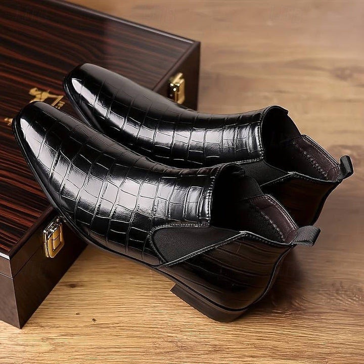 Sterling Refined Slip-On Chelsea Boots, view 2 - Elena Harper