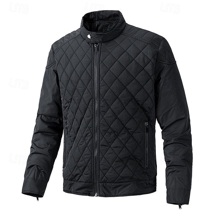 Carter | Diamond-Quilted Stand-Collar Jacket
