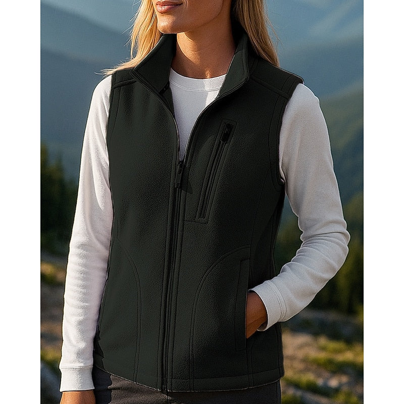 Gillian Cozy Zip-Up Vest, view 5 - Elena Harper
