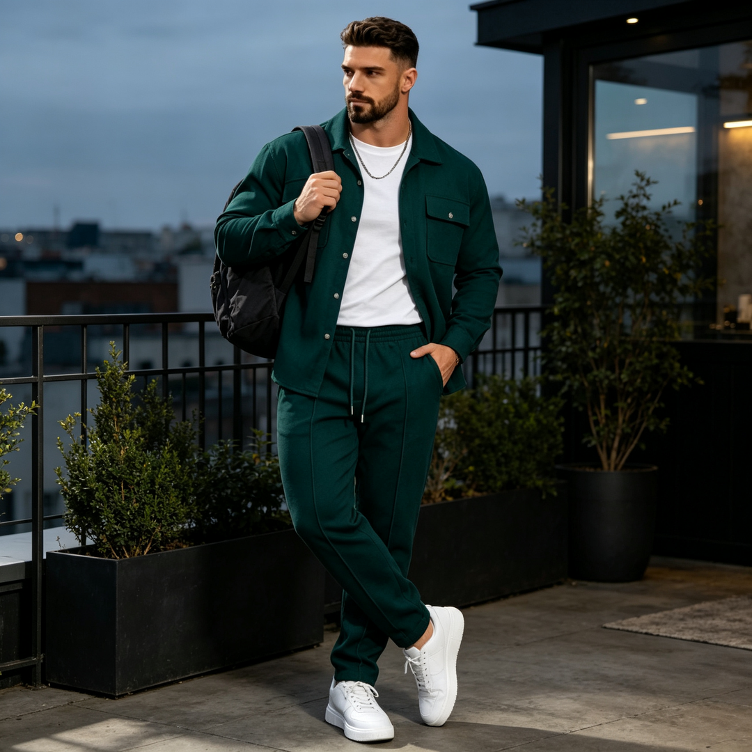Gustave Set of Long Sleeve Shirt and Pants, view 9 - Elena Harper