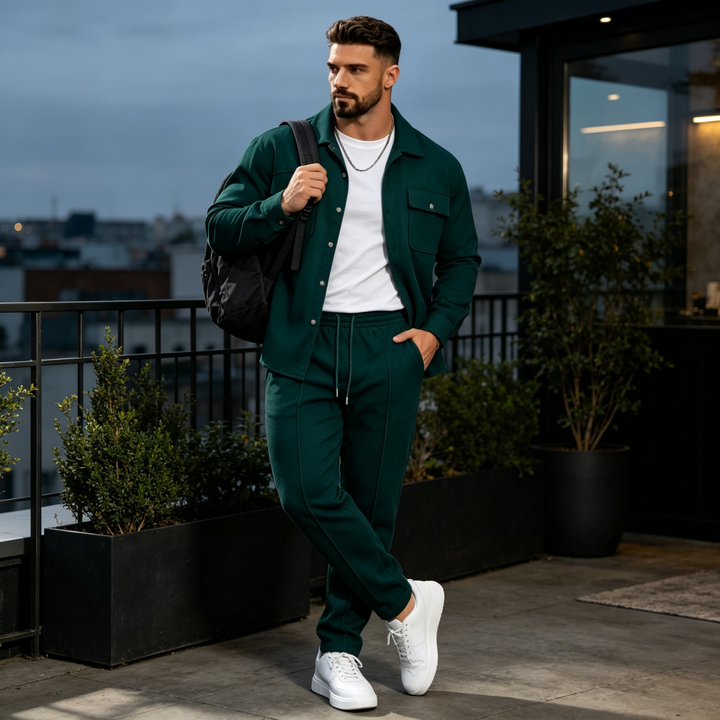 Gustave Set of Long Sleeve Shirt and Pants, view 9 - Elena Harper