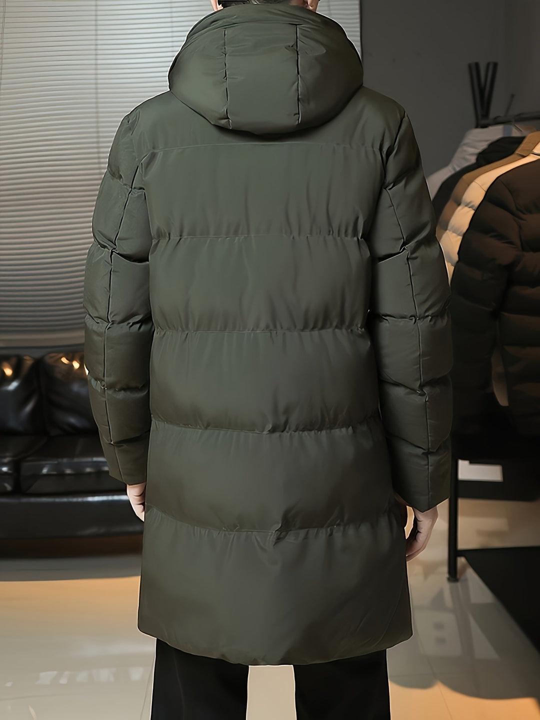 Antoine - Elegant Long Down Jacket with Hood