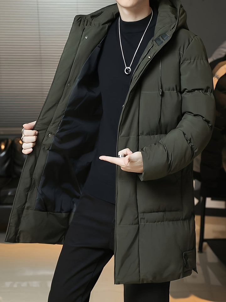 Antoine - Elegant Long Down Jacket with Hood