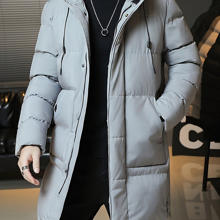 Antoine - Elegant Long Down Jacket with Hood