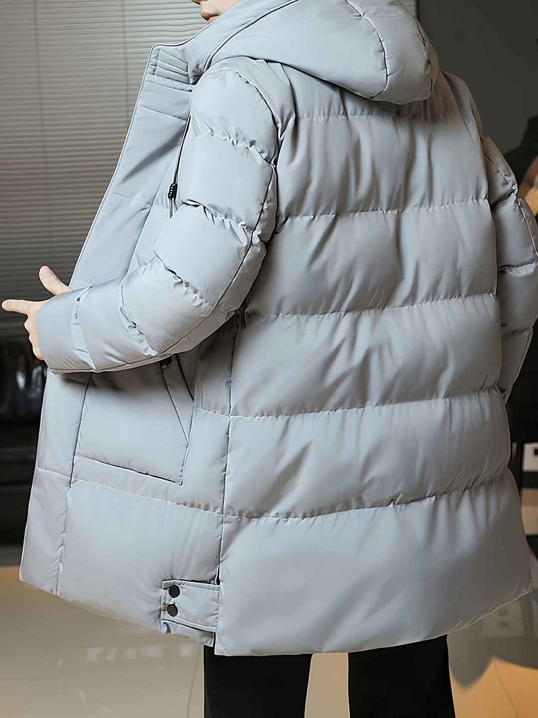 Antoine - Elegant Long Down Jacket with Hood