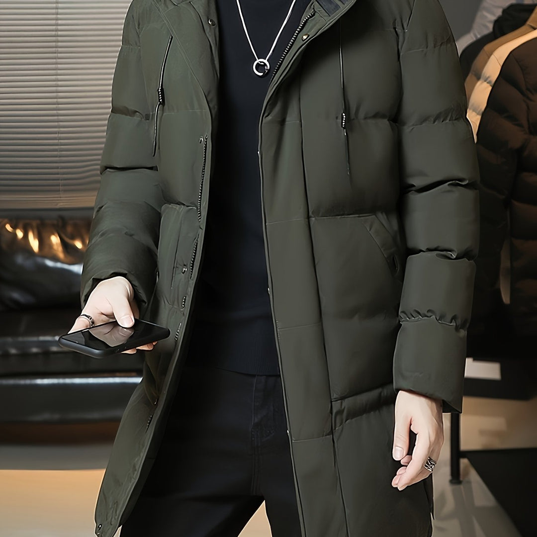 Antoine - Elegant Long Down Jacket with Hood
