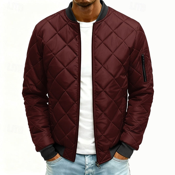 Thomas - Elegant Quilted Zippered Down Jacket