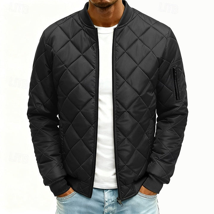 Thomas - Elegant Quilted Zippered Down Jacket