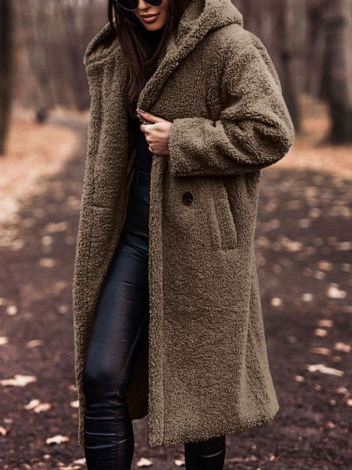 Stéphanie - Elegant Long Sherpa Coat