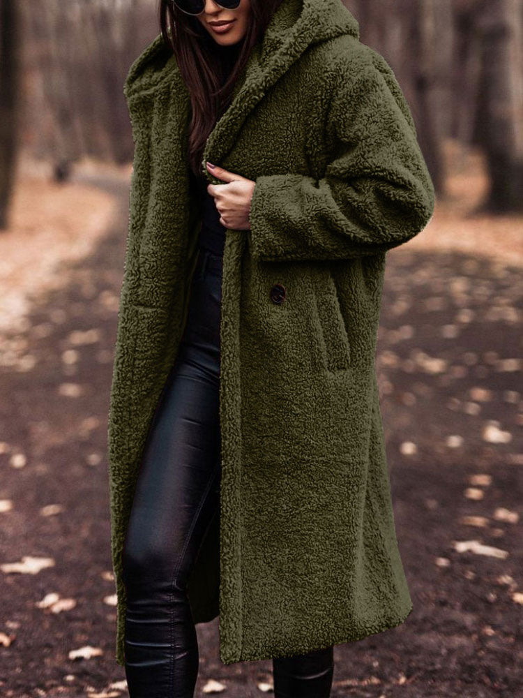 Stéphanie - Elegant Long Sherpa Coat
